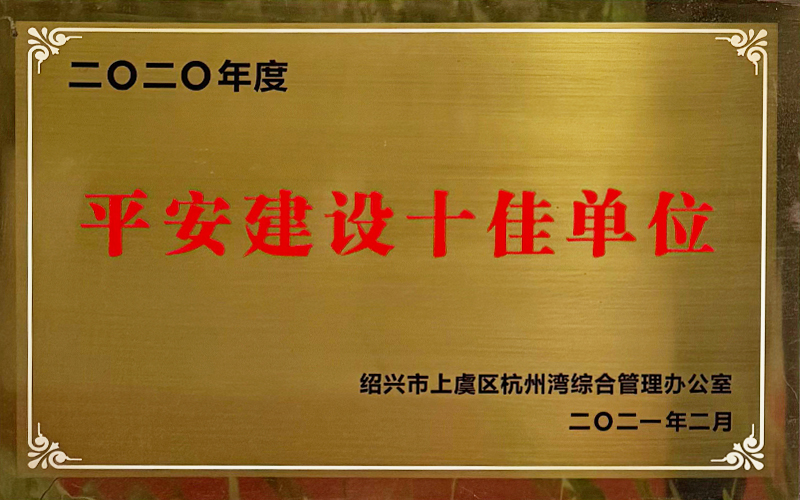 2021年平安建设十佳单位
